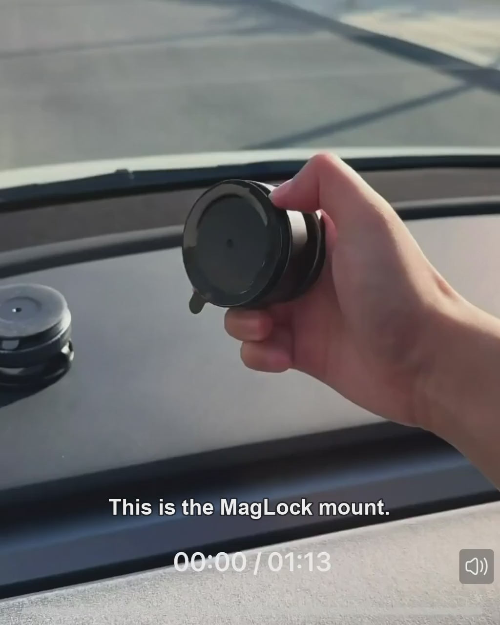 MagLock suction phone mount demo with voiceover